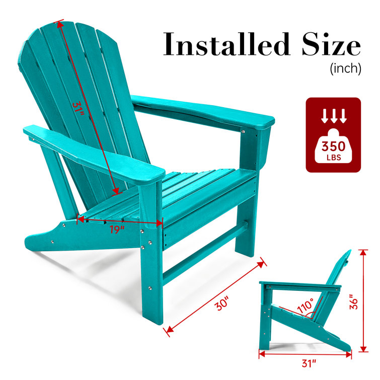 TAFEE Plastic Adirondack Chair Wayfair